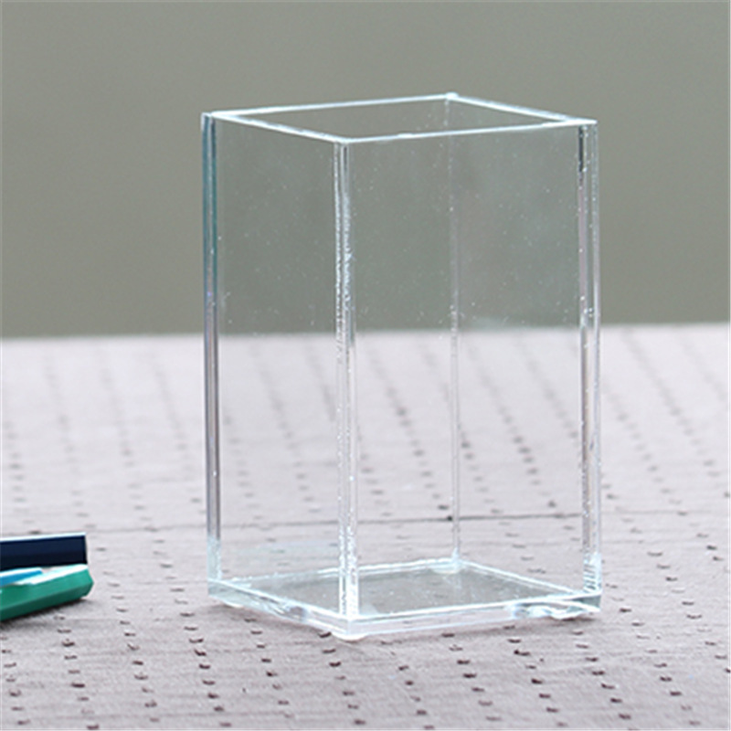 可定制亚克力透明化妆笔筒笔架小尺寸眉笔插画笔桶桌面文具收纳盒