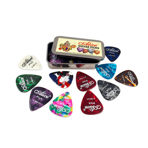 Alice picks 12 pieces, folk acoustic guitar picks, electric guitar picks 24 pieces, boxed wholesale