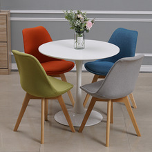 廠家伊姆斯餐桌椅簡約現代北歐創意休閑辦公電腦布藝軟包洽談椅子