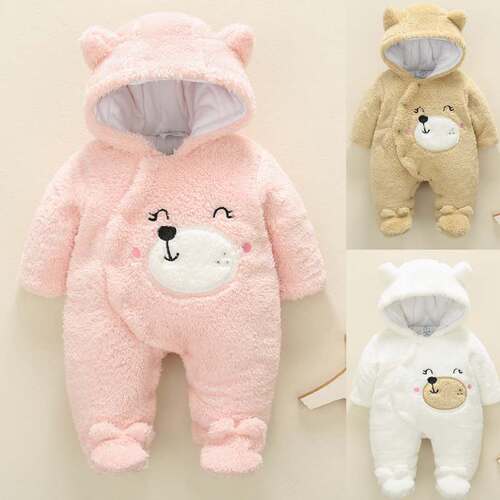 2024 autumn and winter baby jumpsuits thickened comfortable velvet super soft crawling clothes newborn winter clothes baby clothes