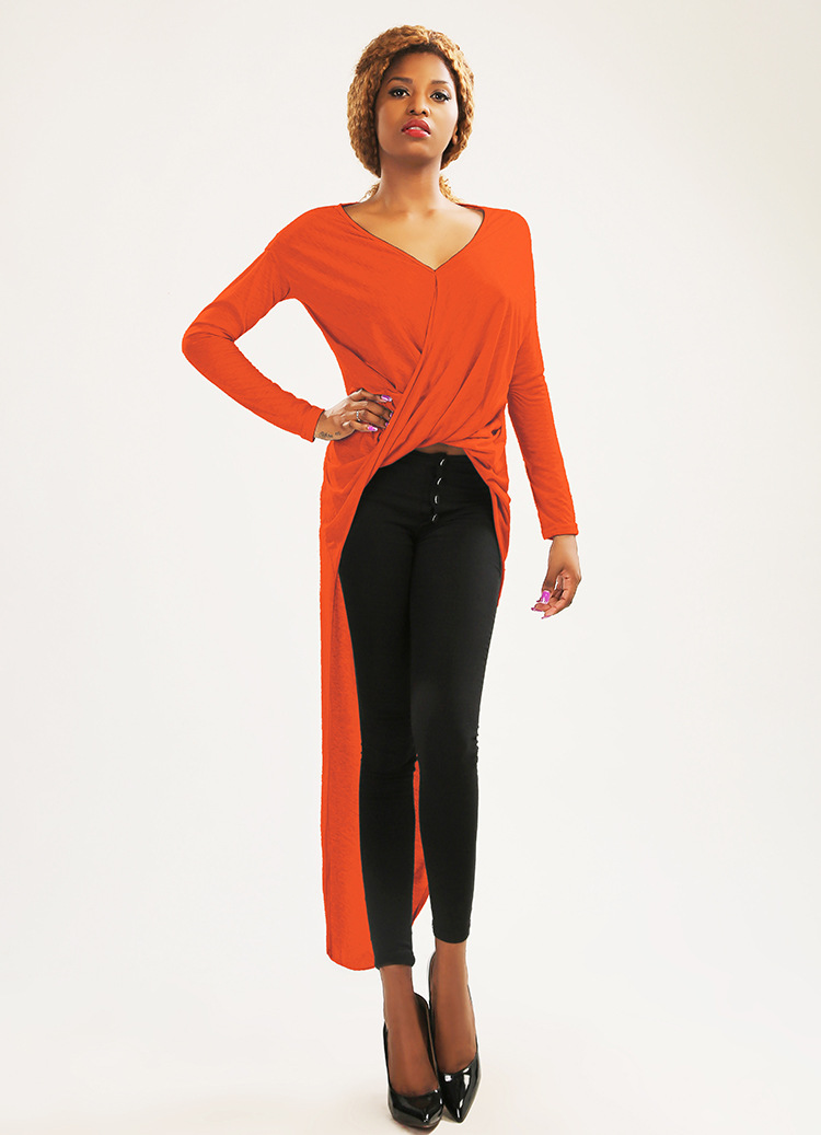 Sexy Bandage Dress Long Sleeve Asymmetrical Hem Fashionable Cross Design Autumn Collection Wholesale Available