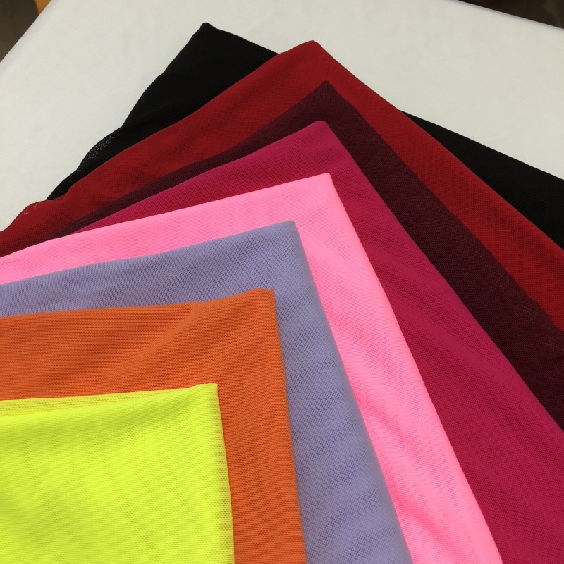 厂家直销40D锦安纶网布弹力网布锦纶网眼布打底内衣网 方格网布