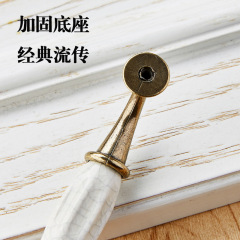 Zinc Alloy Ceramic Handle | European-Style Cracked Cabinet & Wardrobe Pulls | Modern Antique Bronze-Finish Round Drawer Handles