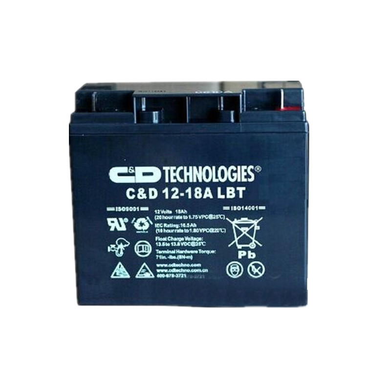 西恩迪大力神免维护铅酸蓄电池C&D12-18A LBT ups蓄电池12V18AH