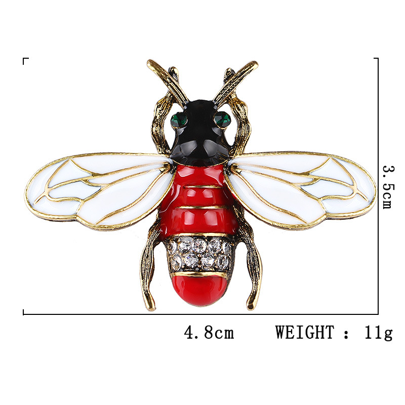 Tendance de la mode japonaise et coréenne tempérament atmosphère personnalité créative dessin animé mignon petite broche abeille accessoires_voghion.com