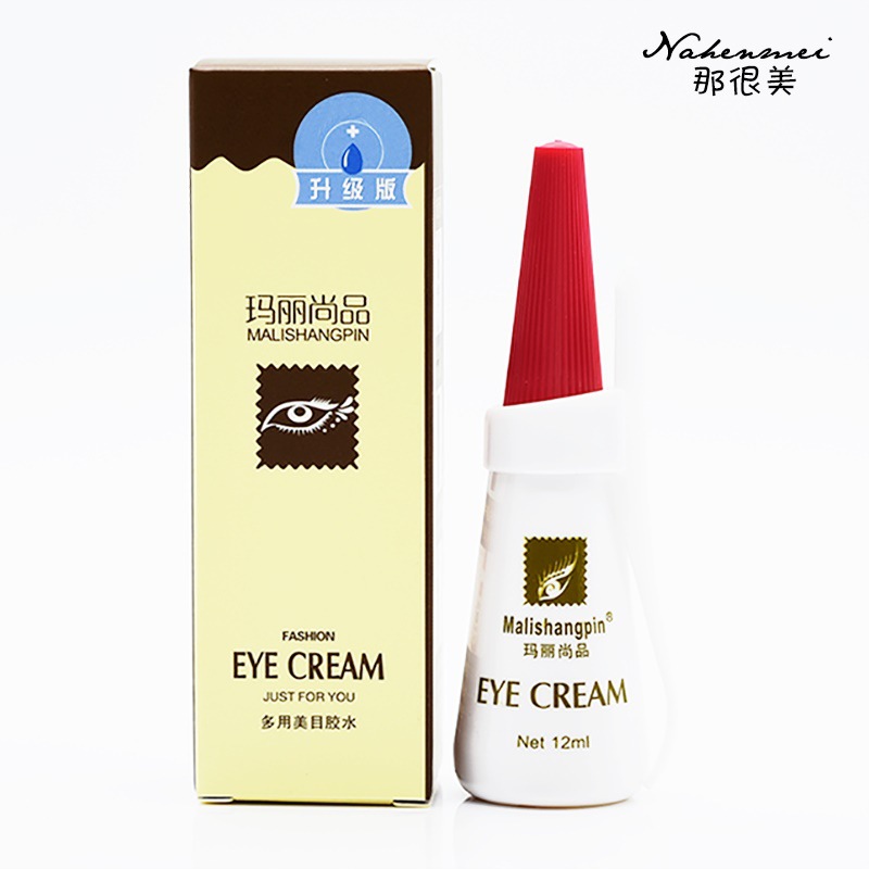 玛丽尚品睫毛胶 12ml瓶装小红盖带叉假睫毛胶水 厂家批发12支