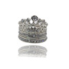 European and American popular jewelry inlaid diamonds Little loli two -piece crown ring inlaid rhinestone queen joint ring