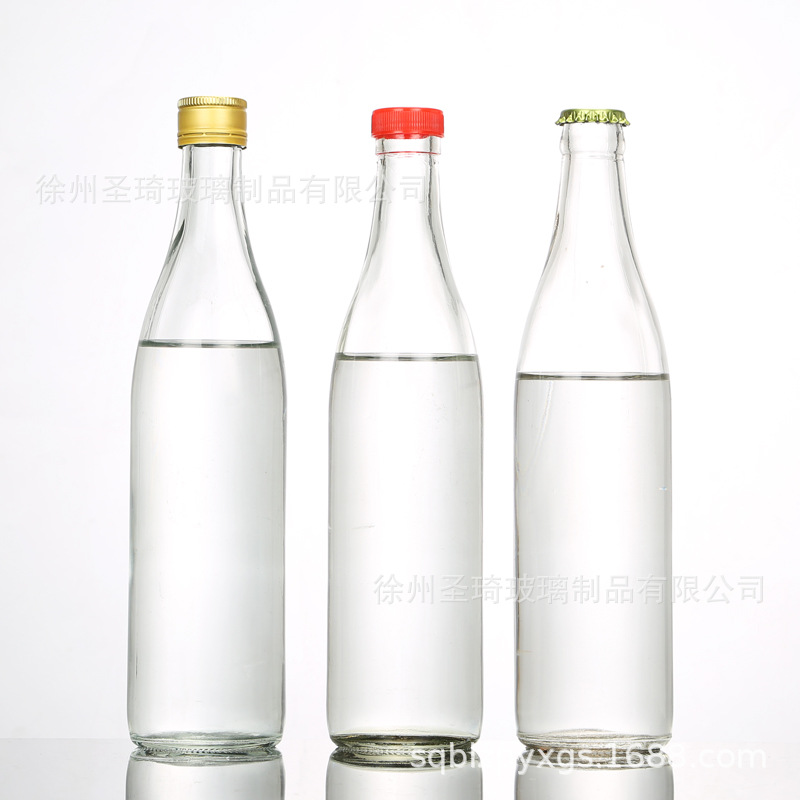 customized Glass circular Glass White The wine bottle 500ml Liquor and Spirits Empty wine bottle 150ml Glass bottles