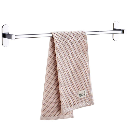 No punching stainless steel chrome plated towel rack hook wholesale bathroom bathroom toilet towel bar bathroom pendant