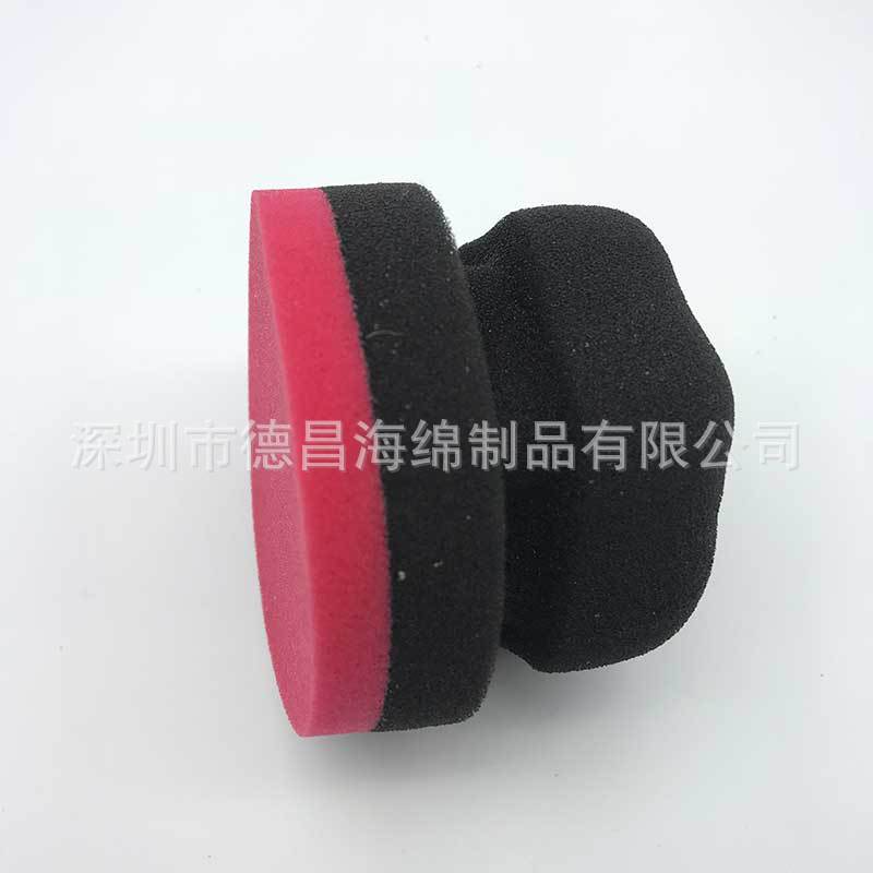 汽车轮胎打蜡海绵 波浪纹高贴合细腻 手持式便捷抛光上蜡海绵