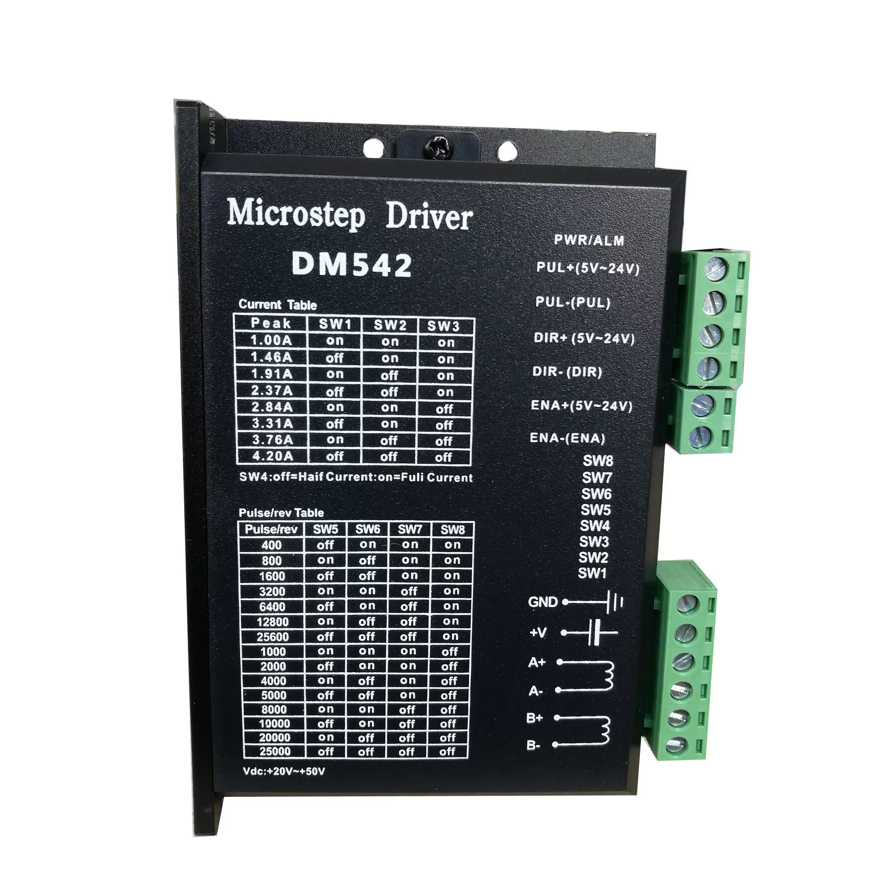Microstep Drivrr DM542 DC20-50V  57/60/86电机数字式驱动器