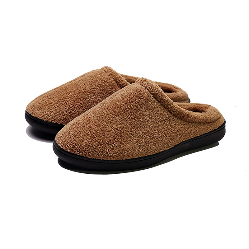 Cross-border e-commerce Amazon men's memory foam sbr slippers relaxation gel coral fleece slippers