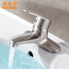 304 stainless steel Jisi Duo two-in-one face basin faucet, double hole single handle king cold and hot mixing valve