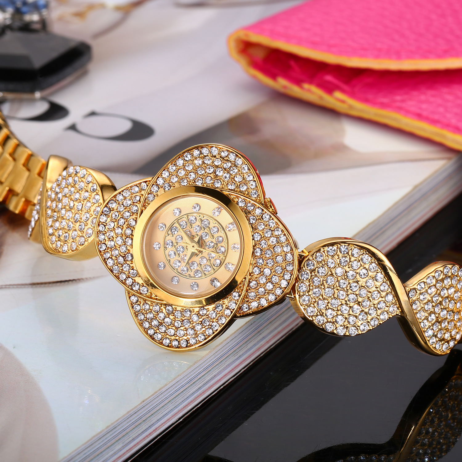 Marish new style style dial set with diamonds delicate women's quartz watch foreign trade fashion waterproof ladies watch