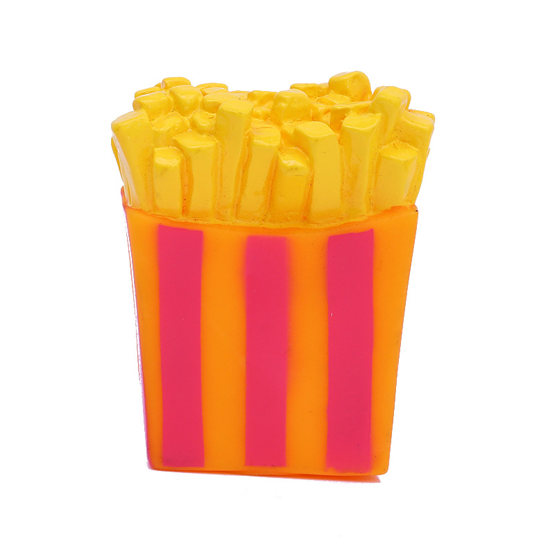 Fábrica al por mayor de vinilo mascota juego simulación papas fritas perro molar diente limpieza juguete peluche Golden Retriever perro juguete