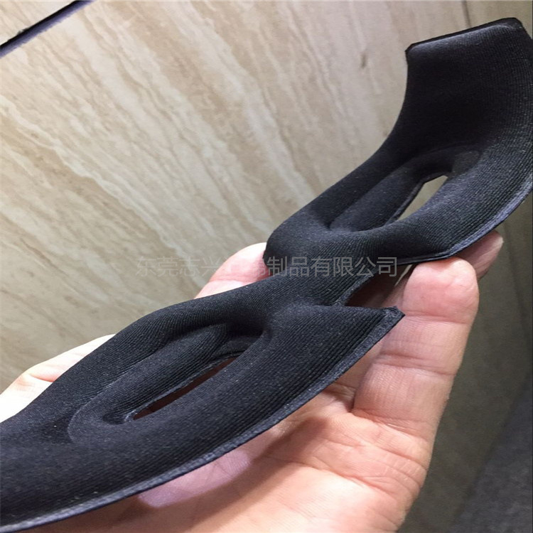厂家3D立体海绵眼罩 PE冷热压加工成型 热压EVA护具制品