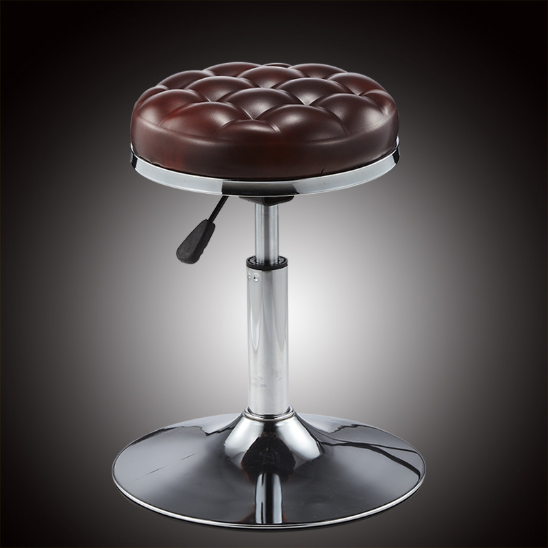 Bar chair, beauty stool, minimalist bar stool, round plate style, height-adjustable rotating small round stool, dropshipping one piece