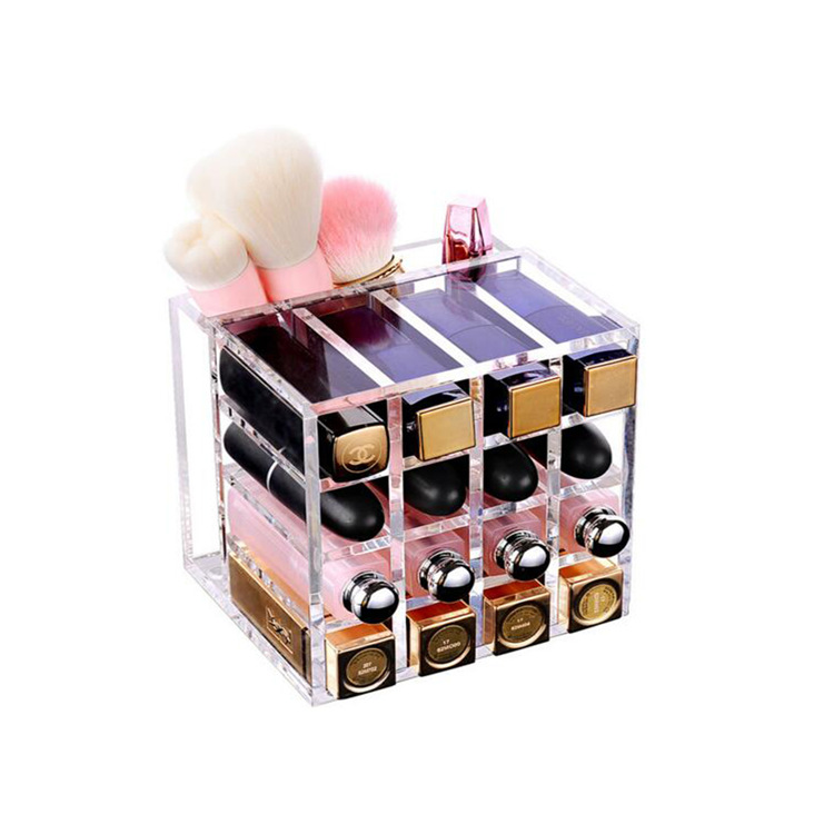 透明亚克力多功能口红展示架 有机玻璃唇膏陈列道具 粉刷晾晒架