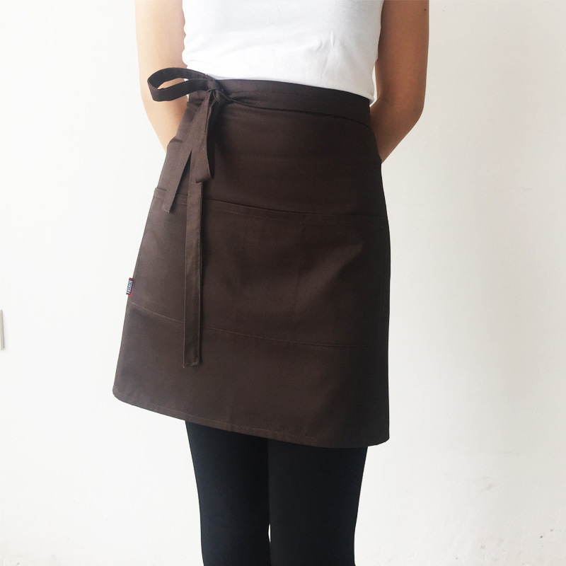 Moda coreana medio delantal trabajo cafetería chef Restaurante Camarero cocina supermercado logotipo personalizado