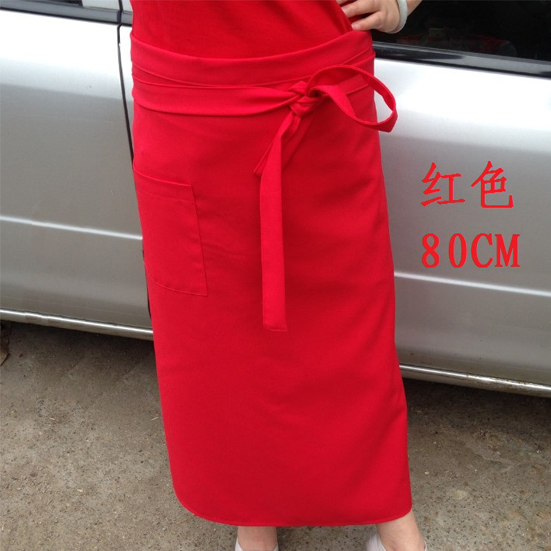 Medio-longitud chef camarero delantal corto Hotel café restaurante cocina media cintura hombres y mujeres coreano personalizado