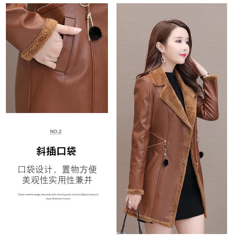 Veste en cuir femme en PU - Ref 3447607 Image 9