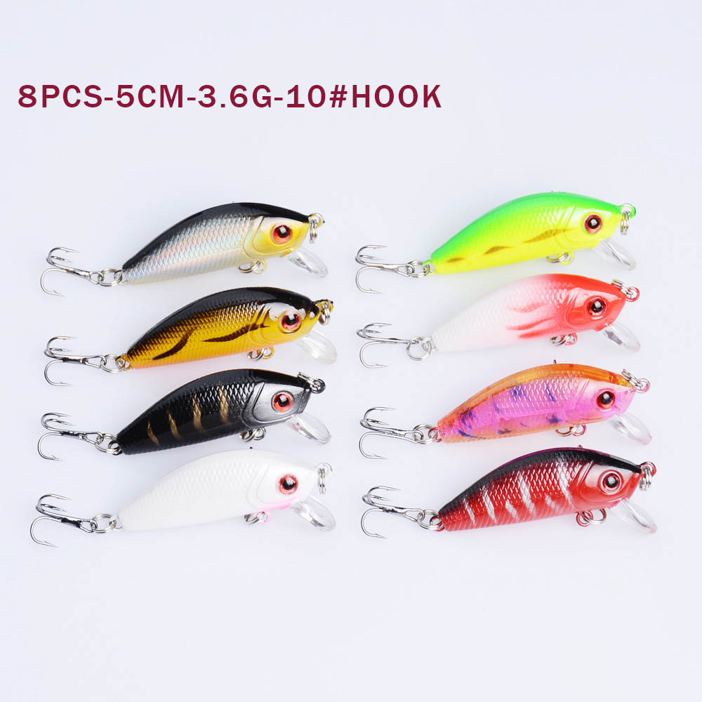 Sinking Minnow Lures Shallow Diving Minnow Baits Bass Trout Fresh Water Fishing Lure