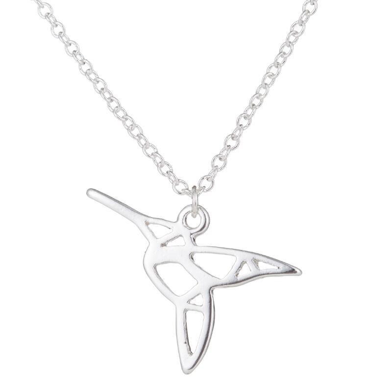 Cute Hollow Bird Necklace Eco-Plating Gold Silver Woodpecker Pendant Necklace