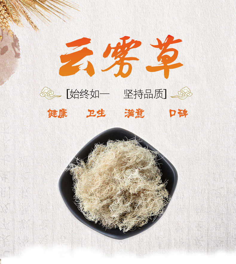 Yun Wu Cao (Usnea diffracta) — Wild-Harvested Song Luo Lichen, Dried Bulk Herb overview