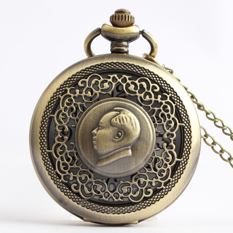 Vintage Watch for the elderly quartz style Mao anniversary commemorative pocket watch large pocket watch tourist area gift watch wholesale