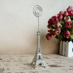Alloy Eiffel Tower Model Business Card Holder Office Decor Photography Prop Model Eiffel Tower Business Card Holder
