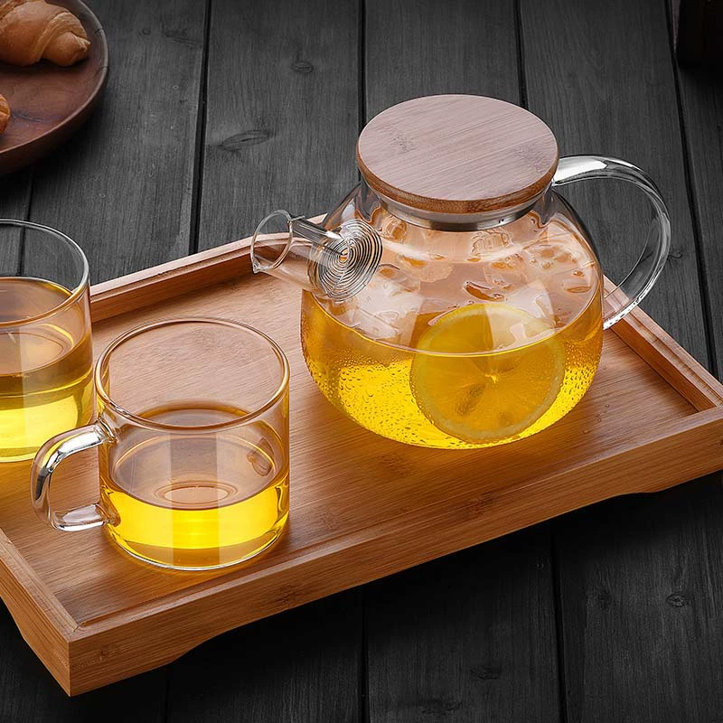 Explosion-proof glass teapot, capacious flavored tea, filter