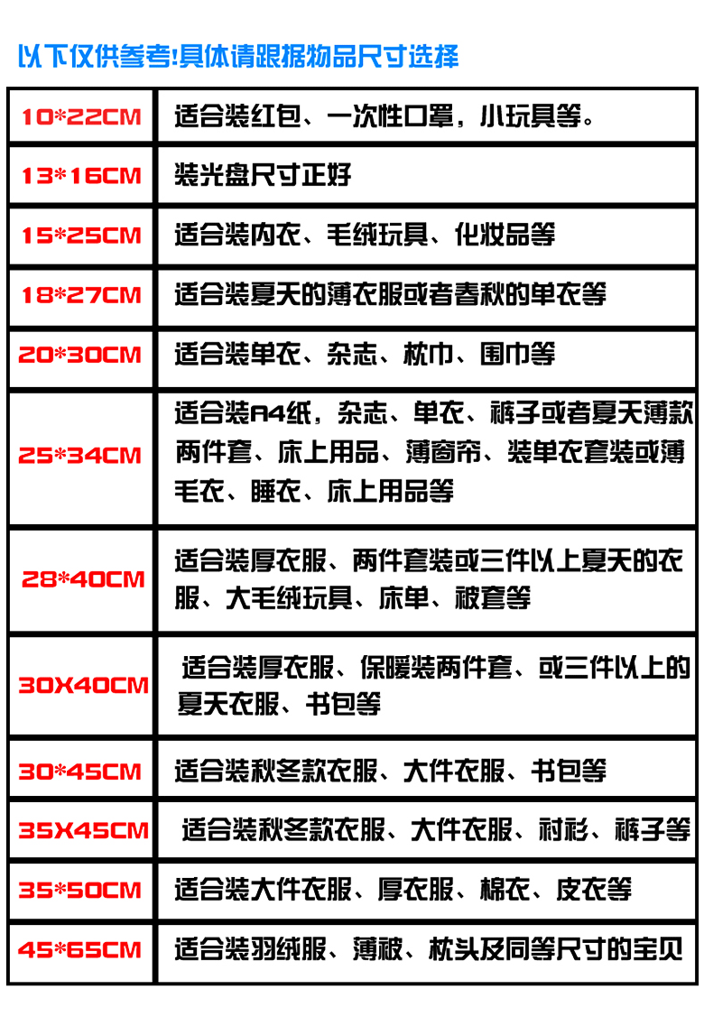 厂家现货opp袋衣服装包装袋 透明塑料袋 不干胶自粘袋 可印刷logo详情15