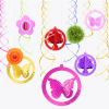 Three dimensional decorations with butterfly, layout, pendant, flowered