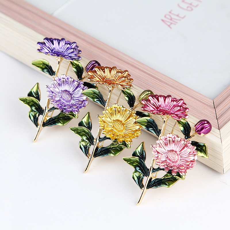 Artistic Flower Alloy Enamel Plating Unisex Brooches display picture 1