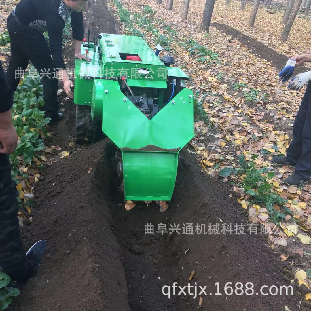 防滑自走式开沟施肥厂家茶园挖沟除草机浙江果树除草旋耕一体机