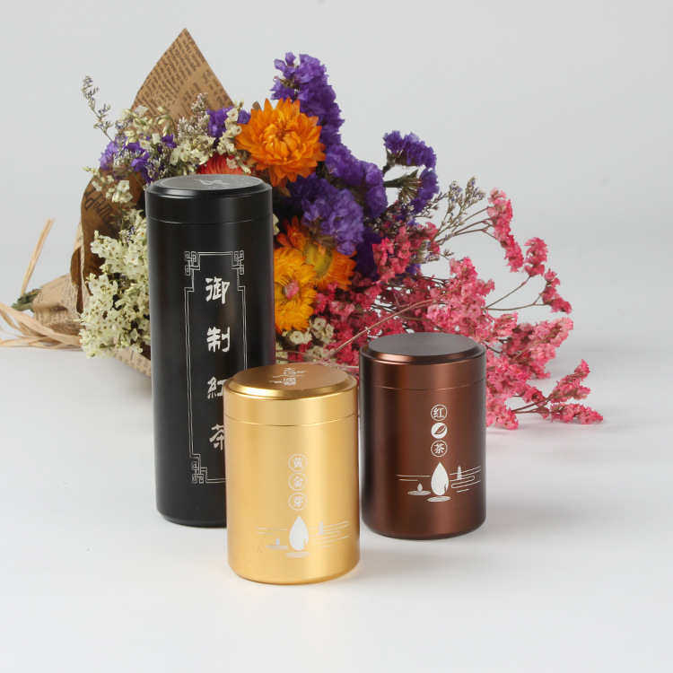 高档茶叶食品保健品药材金属包装罐 钛铝合金 密封罐定做