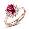Ring for beloved, golden jewelry, on index finger, European style, pink gold, wholesale