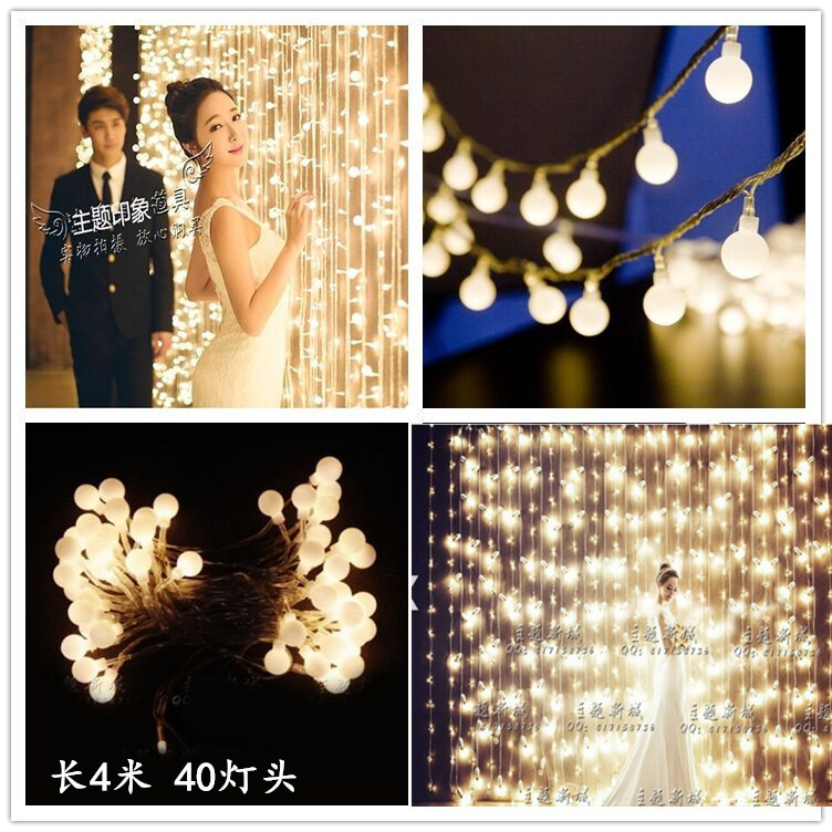 2018旅拍摄影道具影楼拍照创意婚纱外景主题婚纱实景夜景LED串灯