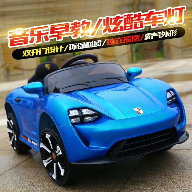 儿童电动汽车双开门可坐带遥控早教摇摆2到6宝宝四轮双驱电瓶车