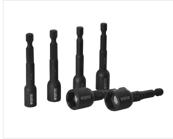 35107 1/4"系列磁性风动六角尾套筒,7mm/世达