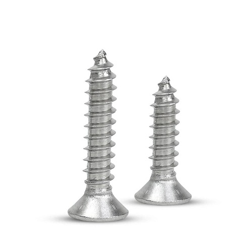 Self-tapping screw 304 stainless steel cross countersunk head M2M3M4M5M6 wood screw flat head GB846 lengthened