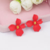 Long earrings, accessory, Korean style, flowered, city style