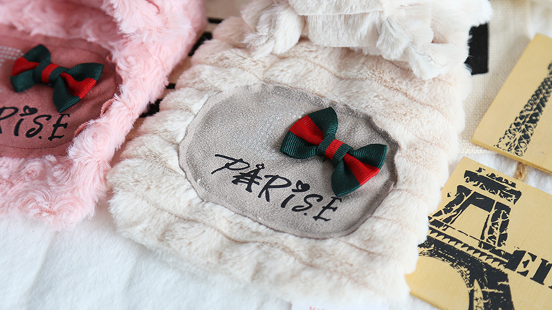 熊耳朵贴布棉服