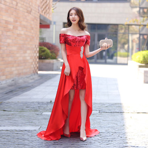 New Wedding Dress Long Banquet Bridesmaid’s Dress Customized dress