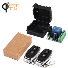 DC 12V 1CH Single-Channel RF Wireless Remote Relay Delay Switch Control Board 433 Two-Button Remote Control