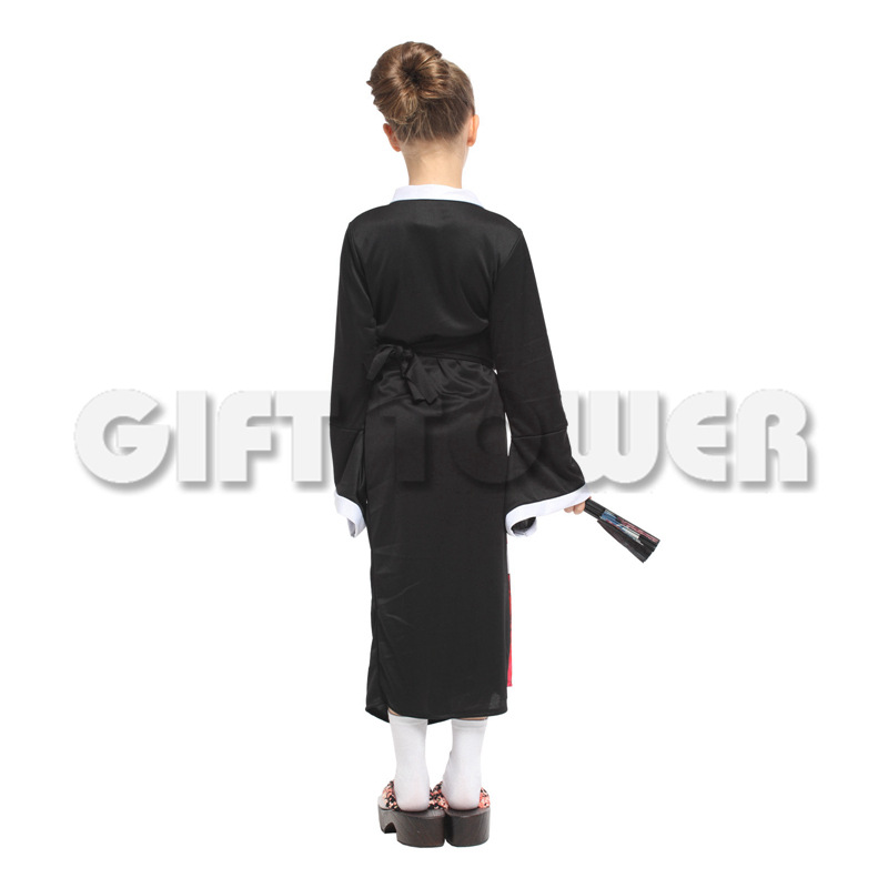 Stage performance costume, ethnic costume G-0351, Gorgeous little girl kimono, Halloween performance detail image 5