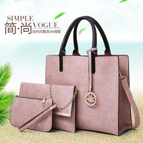 2020 New Women's Mother-in-Law PU Women's Bag European and American Simple Large Bag Multi-piece Set Crossbody Bag Fashion Spring and Summer