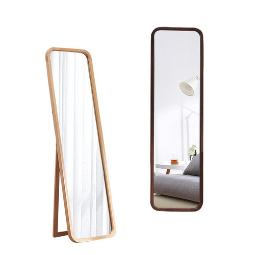 Jiayi solid wood dressing mirror floor-standing full-length mirror bedroom home fitting mirror wall-mounted home simple mirror