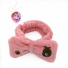 Cartoon cute headband with bow for face washing for yoga, Korean style, with little bears