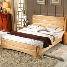 Toàn bộ giường gỗ sồi nội thất trẻ em 1,2 đơn 1,5 công chúa 1,8 m giường cao hộp lớn giường đôi lớn bán buôn Giường gỗ